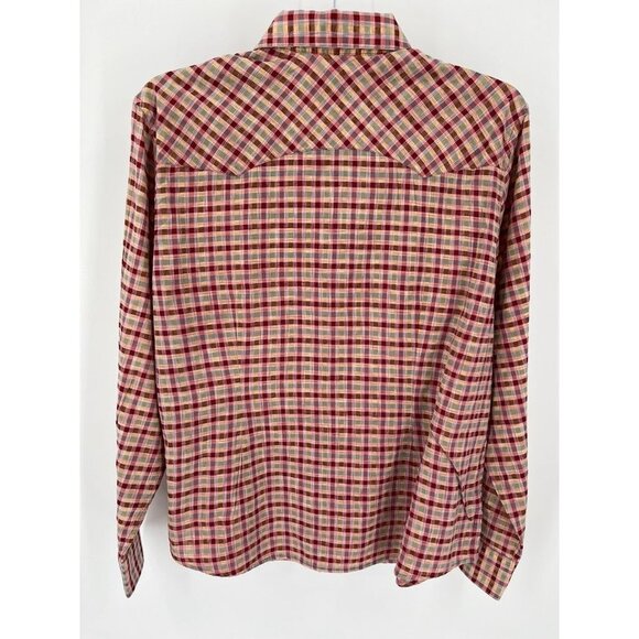 Panhandle Slim Ladies Plaid Pearl Button Western Shirt Yellowstone Size XL Pearl - Picture 8 of 10